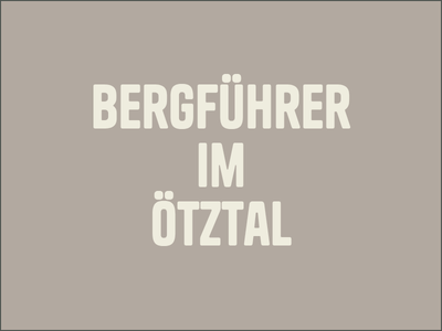 Bergführer im Ötztal